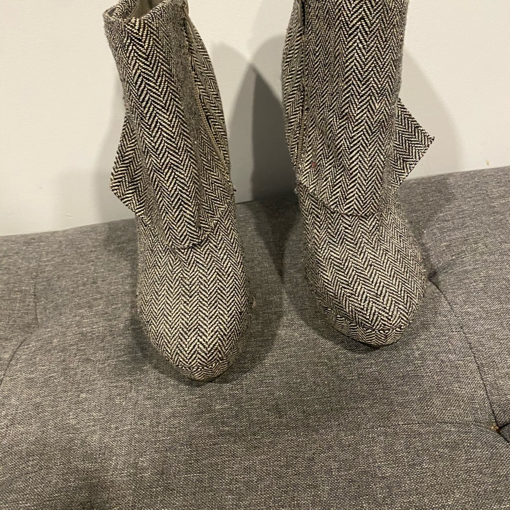 Tweed ankle boots
